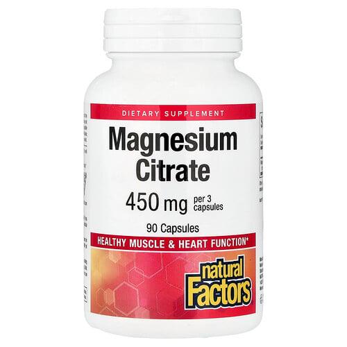 Natural Factors Magnesium Citrate 90 Capsules 150 Mg Per Capsule