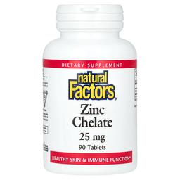 Natural Factors Zinc Chelate 25 Mg 90 Tablets