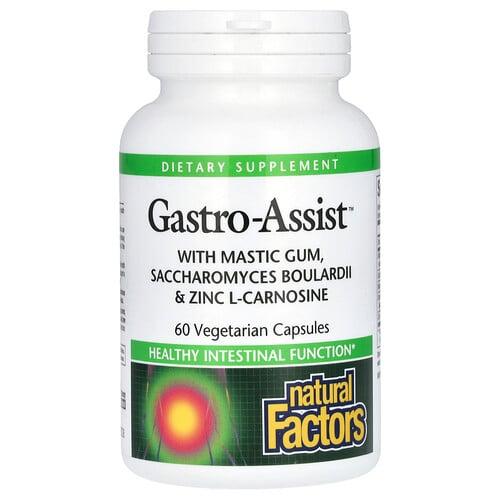 Natural Factors Gastro Assist With Mastic Gum Saccharomyces Boulardii Zinc L Carnosine 60 Vegetarian Capsules product image
