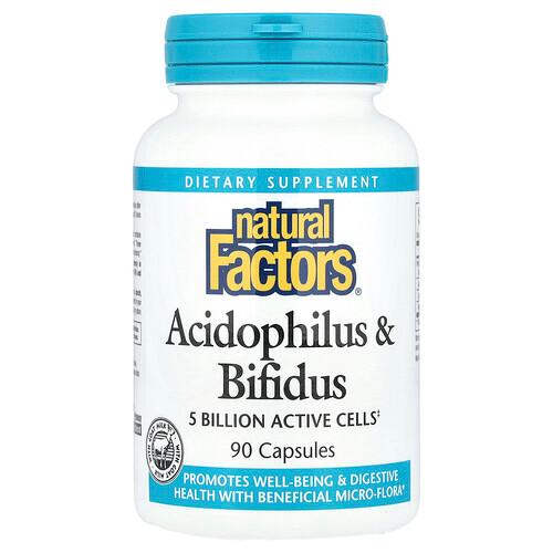 Natural Factors Acidophilus Bifidus 90 Capsules