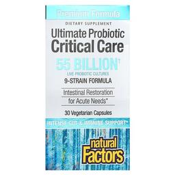 Natural Factors Ultimate Probiotic Critical Care 55 Billion Cfu 30 Vegetarian Capsules