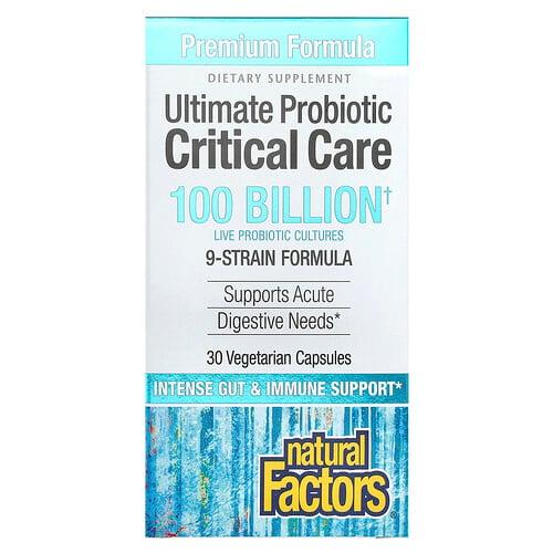Natural Factors Ultimate Probiotic Critical Care 100 Billion Cfu 30 Vegetarian Capsules