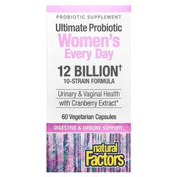 Natural Factors Ultimate Probiotic Women S Every Day 12 Billion 60 Vegetarian Capsules