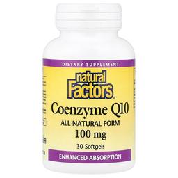 Natural Factors Coenzyme Q10 100 Mg 30 Softgels