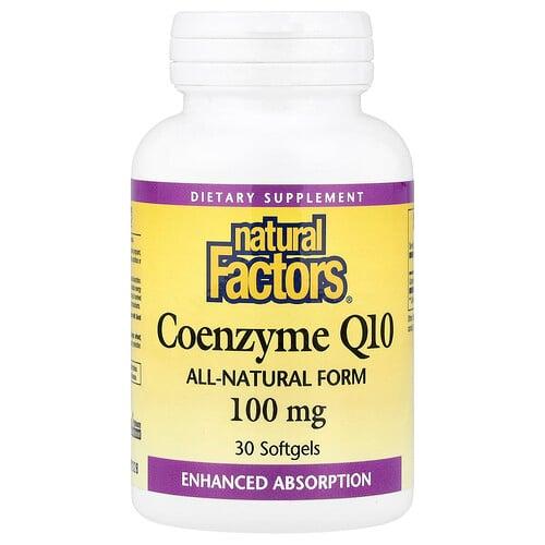 Natural Factors Coenzyme Q10 100 Mg 30 Softgels