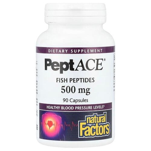 Natural Factors Peptace Fish Peptides 500 Mg 90 Capsules
