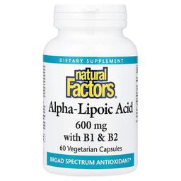 Natural Factors Alpha Lipoic Acid With B1 B2 60 Vegetarian Capsules