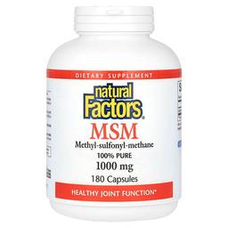 Natural Factors Msm Methyl Sulfonyl Methane 1 000 Mg 180 Capsules