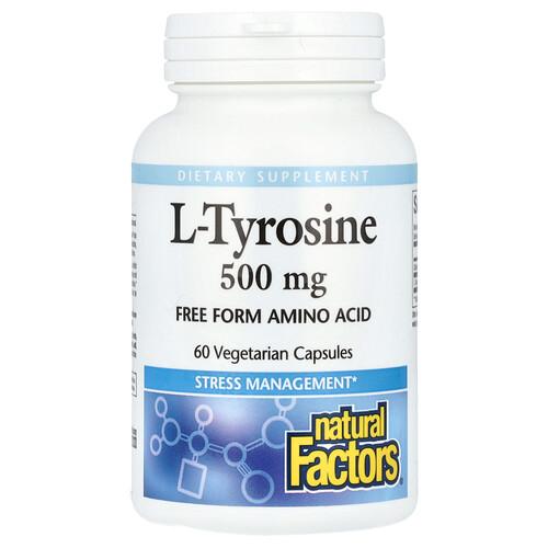 Natural Factors L Tyrosine 500 Mg 60 Vegetarian Capsules