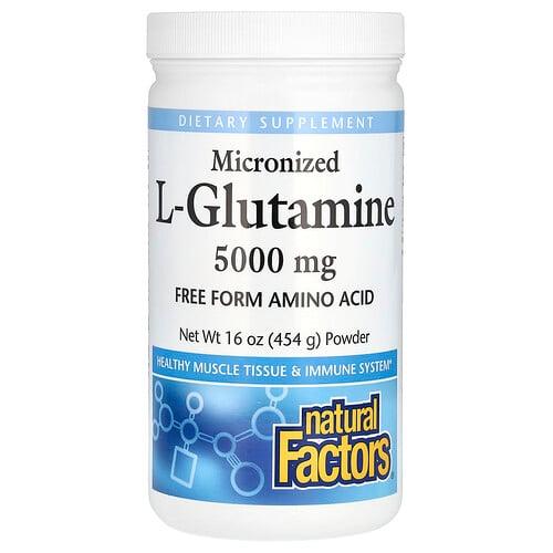 Natural Factors Micronized L Glutamine Powder 16 Oz 454 G