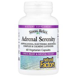 Natural Factors Stress Relax Adrenal Serenity 60 Vegetarian Capsules