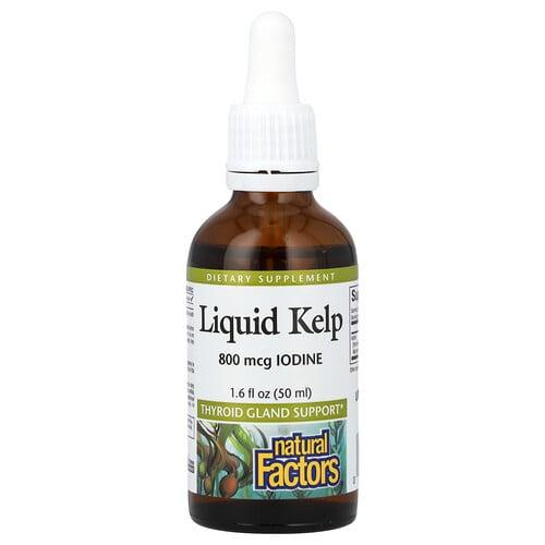 Natural Factors Liquid Kelp 800 Mcg 1 6 Fl Oz 50 Ml
