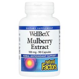 Natural Factors Wellbetx Mulberry Extract 100 Mg 90 Capsules