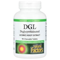 Natural Factors Dgl Deglycyrrhizinated Licorice Root Extract 90 Chewable Tablets