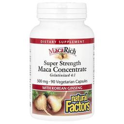 Natural Factors Maca Rich Maca Concentrate With Korean Ginseng Super Strength 90 Vegetarian Capsules