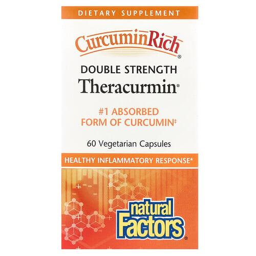 네츄럴 펙터스 Natural Factors, Curcuminrich®, Theracurmin®, 60mg, 베지 캡슐 60정 product image