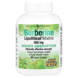 Natural Factors Berberine Lipomicel Matrix 90 Liquid Softgels