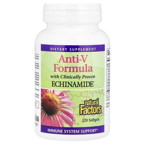 Natural Factors Anti V Formula With Clinically Proven Echinamide 120 Softgels