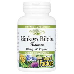 Natural Factors Ginkgo Biloba Phytosome 60 Mg 60 Capsules