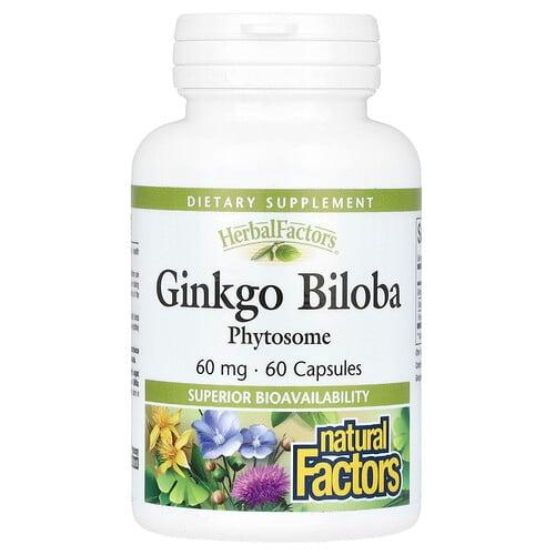 Natural Factors Ginkgo Biloba Phytosome 60 Mg 60 Capsules