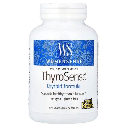 Natural Factors Womensense Thyrosense Thyroid Formula 120 Vegetarian Capsules