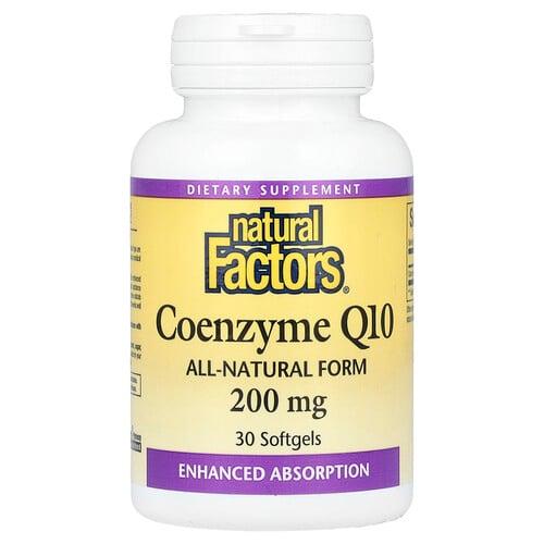 Natural Factors Coenzyme Q10 200 Mg 30 Softgels