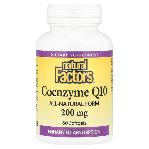 Natural Factors Coenzyme Q10 200 Mg 60 Softgels