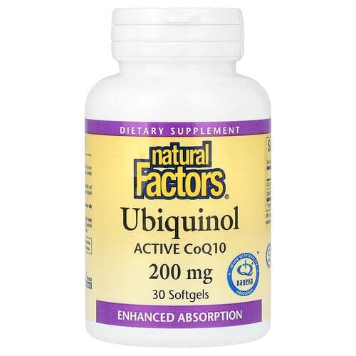 Natural Factors Ubiquinol 200 Mg 30 Softgels product image