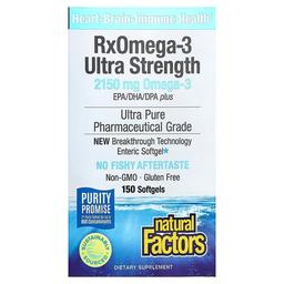 Natural Factors Rxomega 3 Ultra Strength 150 Softgels 1 075 Mg Per Softgel