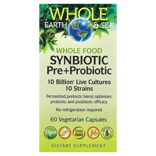 Natural Factors Whole Earth Sea Whole Food Synbiotic Pre Probiotic 60 Vegetarian Capsules