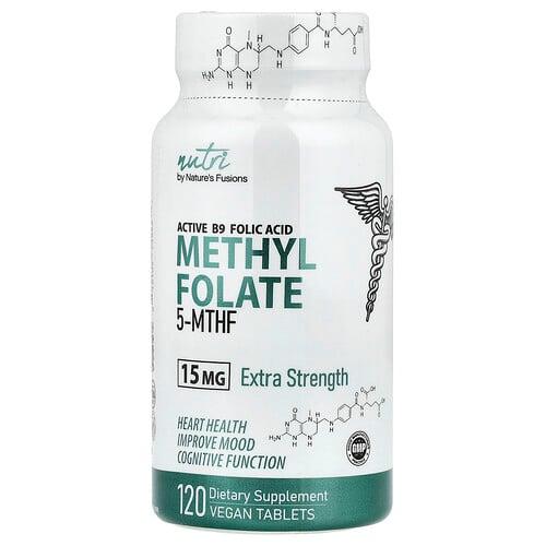 Nutri Methyl Folate 15 Mg 120 Vegan Tablets product image