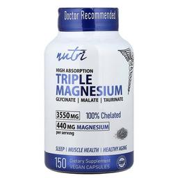 Nutri Triple Magnesium High Absorption 150 Vegan Capsules