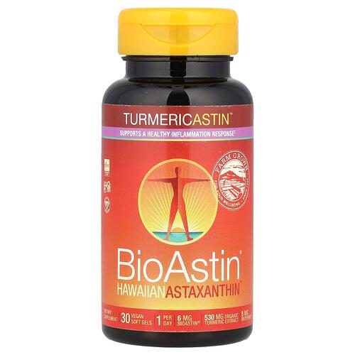 Nutrex Hawaii Turmericastin Bioastin Hawaiian Astaxanthin 30 Vegan Soft Gels