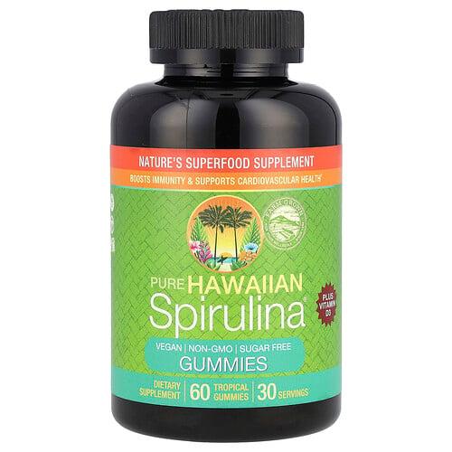 Nutrex Hawaii Pure Hawaiian Spirulina Plus Vitamin D3 Gummies 60 Tropical Gummies product image