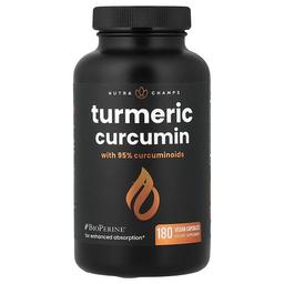 Nutrachamps Turmeric Curcumin 180 Vegan Capsules