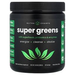 Nutrachamps Super Greens With Superfoods Probiotics Enzymes Natural Berry 9 10 Oz 258 G