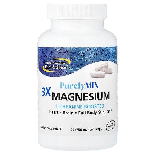 North American Herb Spice Purely Min 3x Magnesium 90 Vegicaps