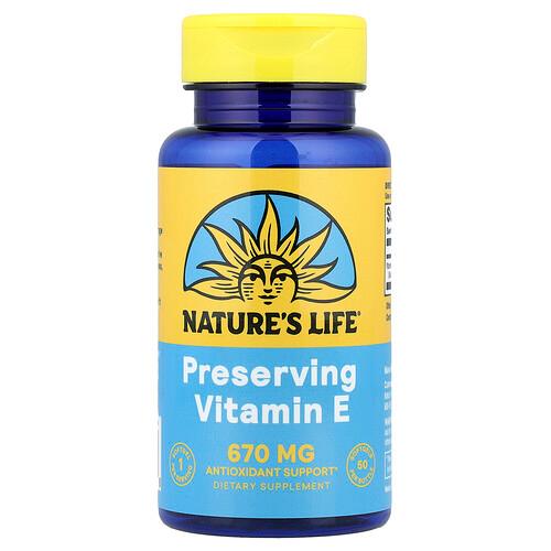 Nature S Life Preserving Vitamin E 670 Mg 50 Softgels product image