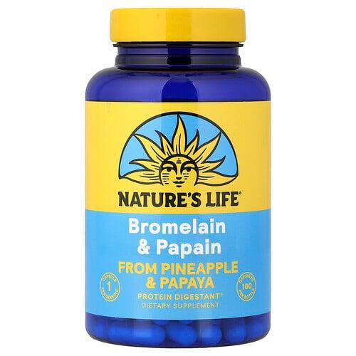 Nature S Life Bromelain Papain 100 Capsules