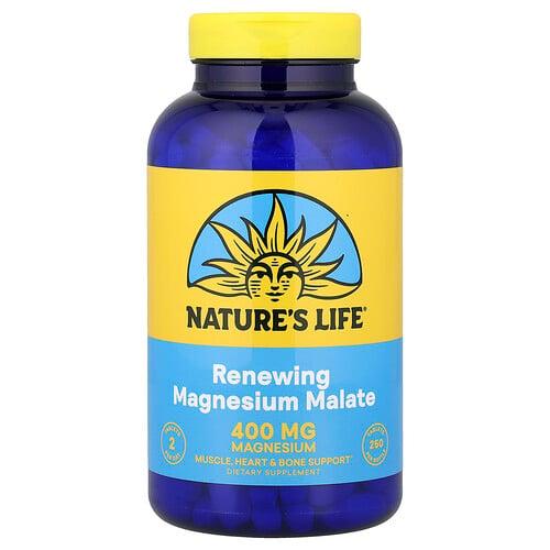 Nature S Life Renewing Magnesium Malate 250 Tablets 200 Mg Per Tablet