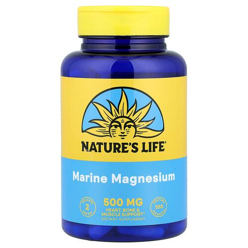 Nature S Life Marine Magnesium 100 Vegetarian Capsules 250 Mg Per Capsule