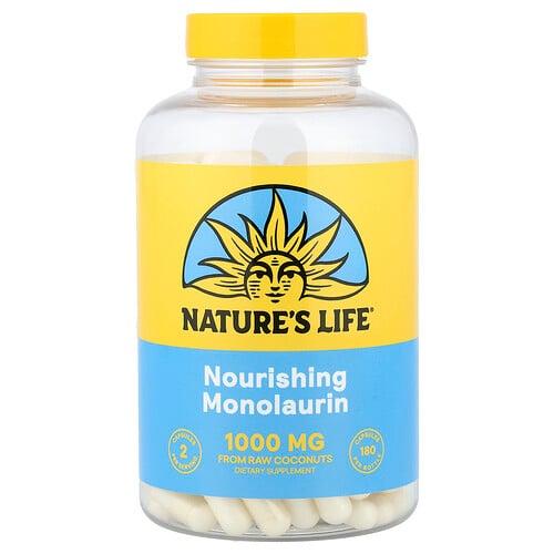 Nature S Life Nourishing Monolaurin 180 Capsules 500 Mg Per Capsule