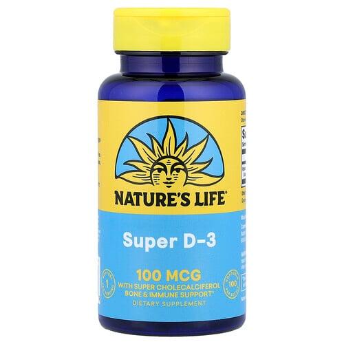 Nature S Life Super D 3 100 Mcg 100 Softgels