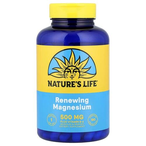 Nature S Life Renewing Magnesium 180 Vegcaps