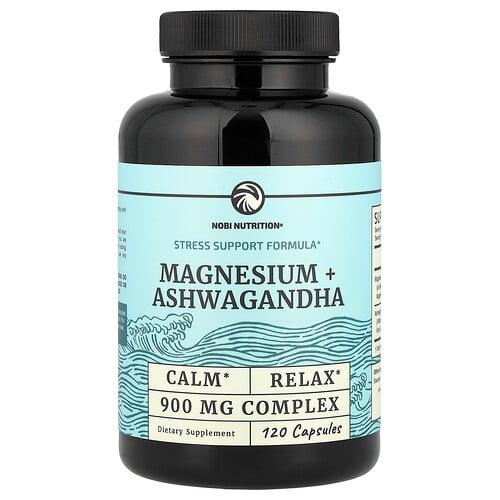 Nobi Nutrition Magnesium Ashwagandha 120 Capsules