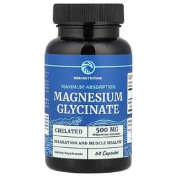Nobi Nutrition Magnesium Glycinate Maximum Absorption 60 Capsules 250 Mg Per Capsule