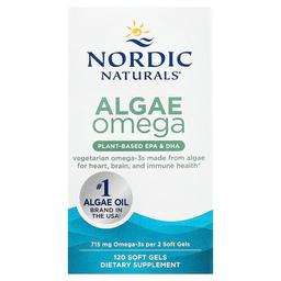 Nordic Naturals Algae Omega 120 Soft Gels 357 5 Mg Per Softgel