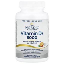 Nordic Naturals Vitamin D3 5000 Orange 125 Mcg 5 000 Iu 120 Soft Gels