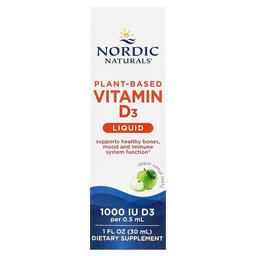 Nordic Naturals Vitamin D3 Liquid Plant Based Great Apple 1 Fl Oz 30 Ml