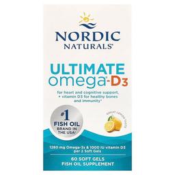 Nordic Naturals Ultimate Omega D3 Lemon 60 Soft Gels